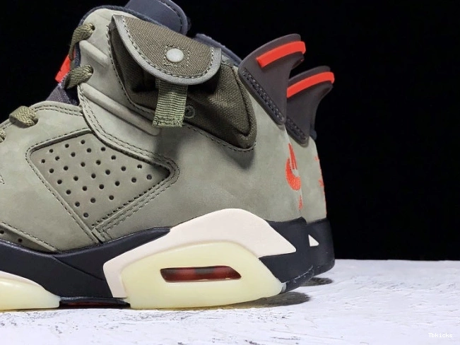 Cheap TBK Medium x Jordan Air Olive Scott 6 CN1084-200 Travis 0709